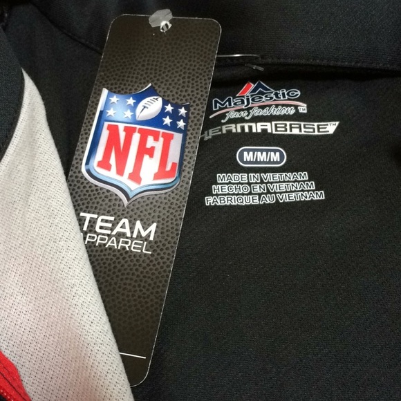 NFL medium black combo L/S half zip tee - Picture 5 of 8